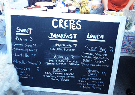 crepes at pearl brewery farmers market