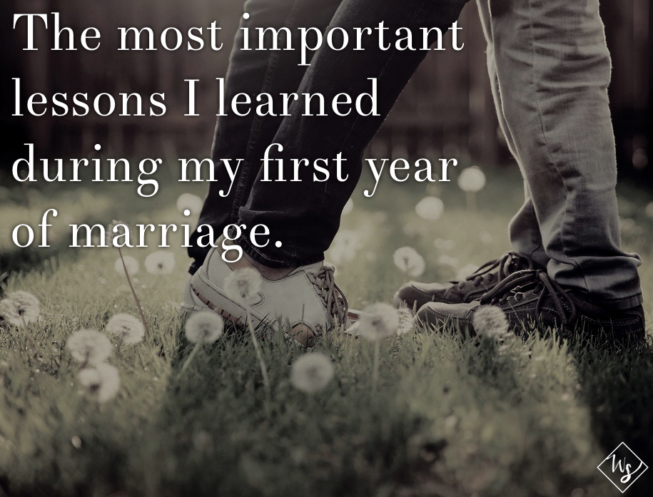 important lessons first year of marriage